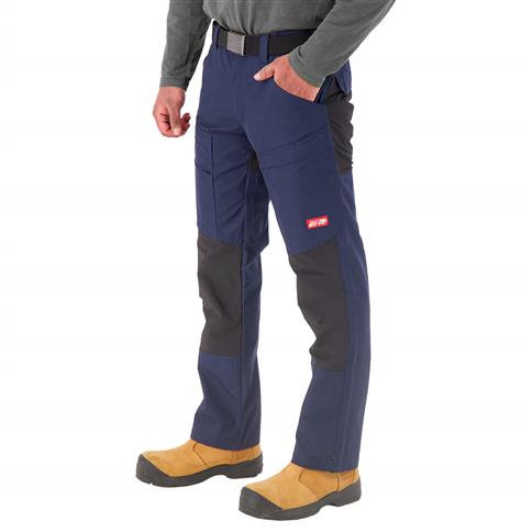 DuraDrive Men's LIBERATOR Navy and Black Stretch Work Pants with Zipper Pocket