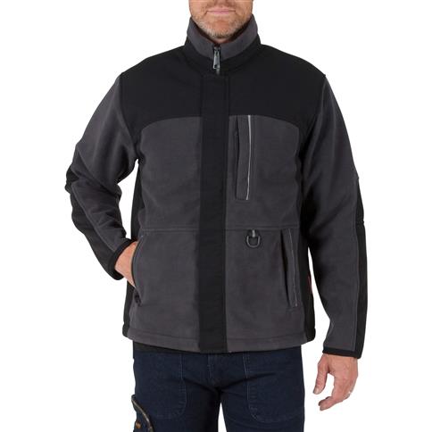 DuraDrive YOLO Men's RED LABEL Charcoal/Black Fleece Work Jacket