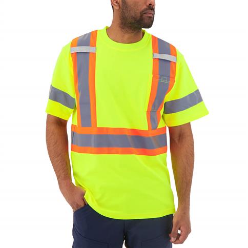 DuraDrive Men's Deluxe Yellow Hi-Vis Short Sleeve Cotton Rich Safety T-Shirt