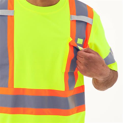 DuraDrive Men's Deluxe Yellow Hi-Vis Short Sleeve Cotton Rich Safety T-Shirt