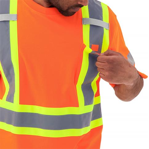 DuraDrive Men's Deluxe Orange Hi-Vis Short Sleeve Cotton Rich Safety T-Shirt