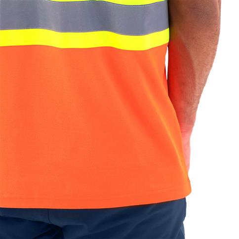 DuraDrive Men's Deluxe Orange Hi-Vis Short Sleeve Cotton Rich Safety T-Shirt