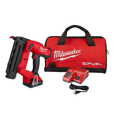 Milwaukee 2746-21CT M18 FUEL 18-Volt Lithium-Ion 18 Gauge Brushless Brad Nailer Kit