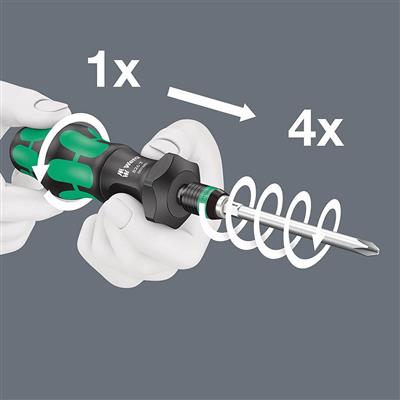 Wera 05057483001 Kraftform Kompakt 1/4 in. Imperial Hex Turbo Bit Holder Screwdriver Set (19-Piece)