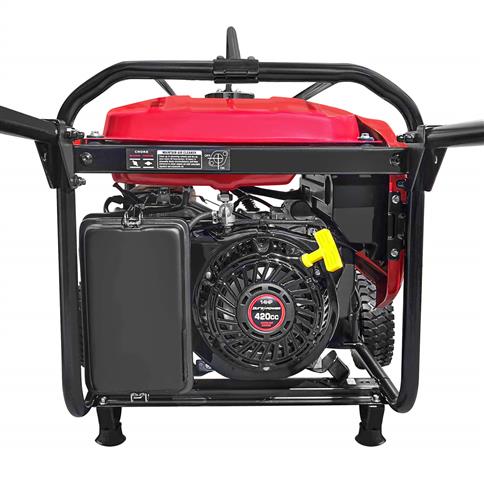 DuraDrive DP8000XEC 7,100-Watt 420cc Gas Generator with Wheeled Cart and Lifting Hook