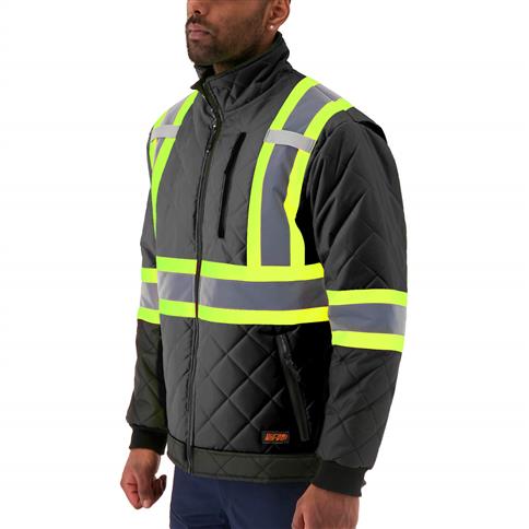 DuraDrive Men's Black Hi-Vis Lined Freezer Jacket