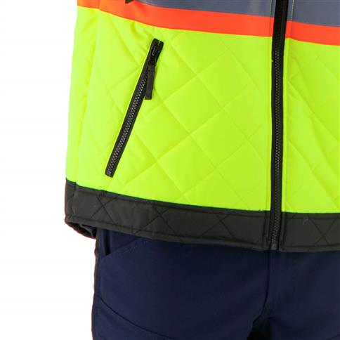 DuraDrive Men's Yellow Hi-Vis Lined Freezer Jacket