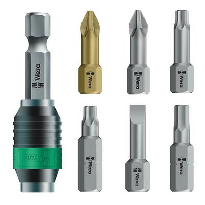 Wera 05056440001 Bit-Check 30 Universal 1 Rapidaptor Bit holder and Bit Set (30-Piece)
