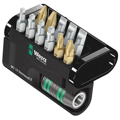 Wera 05136387001 Bit-Check 12 Universal 2 Rapidaptor Bit Holder and Bit Set (12-Piece)