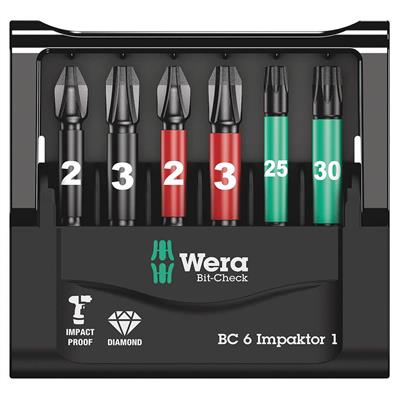 Wera 05136383001 Bit-Check 6 Impaktor 2 Bit Set (6-Piece)