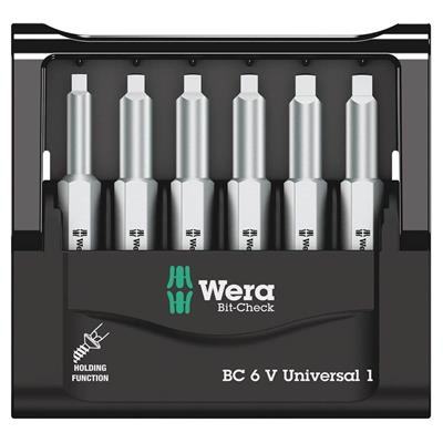 Wera 05136379001 Bit-Check 6 V Universal 1 Bit Set (6-Piece)