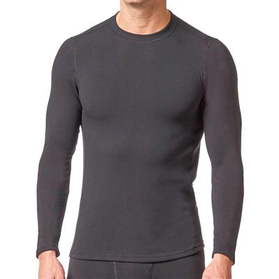 STANFIELD'S 7569 Men's Expedition Weight Long Sleeve Crew Neck Black Shirt