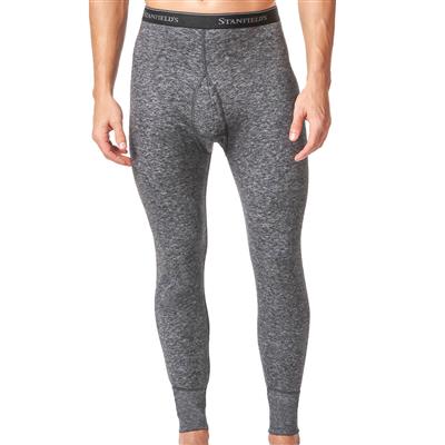 STANFIELD'S 8812 Men's Two-Layer Merino Wool Blend Charcoal Thermal Long John