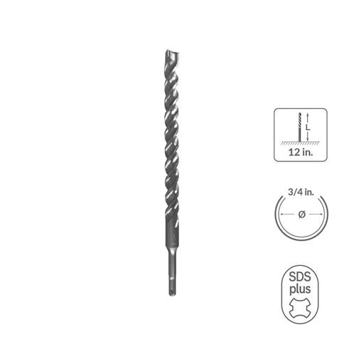 SABERCUT 3/4 in. x 12 in. SDS PLUS 3-Cutter Carbide Tip Concrete & Rebar Drill Bit