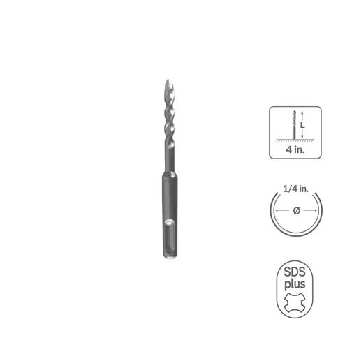 SABERCUT 1/4 in. x 4 in. SDS PLUS 2-Cutter Carbide Tip Concrete Drill Bit