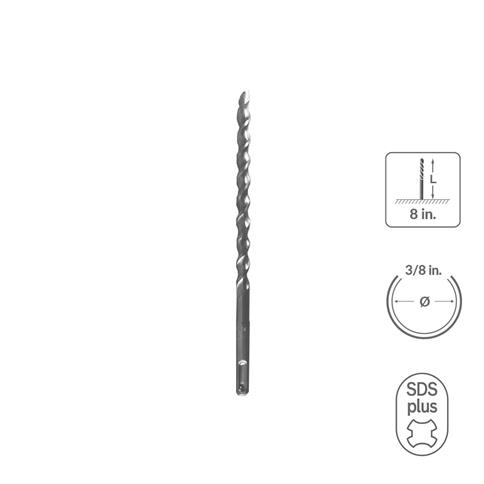SABERCUT 3/8 in. x 8 in. SDS PLUS 2-Cutter Carbide Tip Concrete Drill Bit
