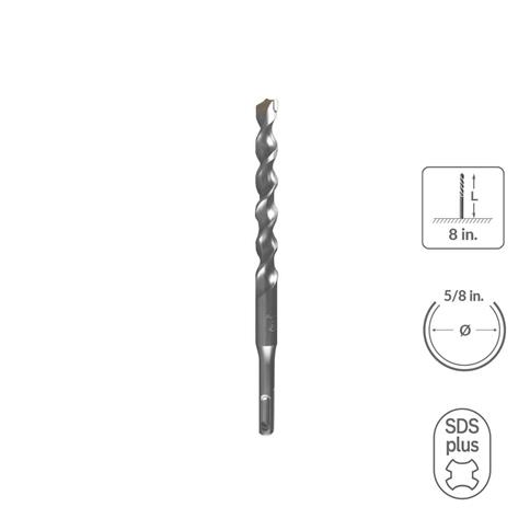 SABERCUT 5/8 in. x 8 in. SDS PLUS 2-Cutter Carbide Tip Concrete Drill Bit