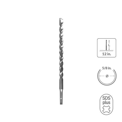 SABERCUT 5/8 in. x 12 in. SDS PLUS 2-Cutter Carbide Tip Concrete Drill Bit