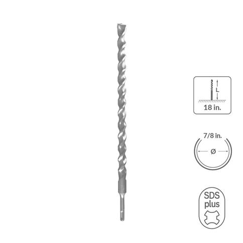 SABERCUT 7/8 in. x 18 in.SDS PLUS 2-Cutter Carbide Tip Concrete Drill Bit