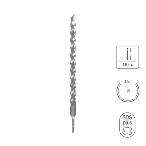 SABERCUT 1 in. x 18 in. SDS PLUS 2-Cutter Carbide Tip Concrete Drill Bit