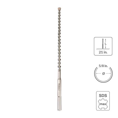 SABERCUT 5/8 in. x 21 in. SDS MAX 6-Cutter Carbide Tip Concrete & Rebar Hammer Drill Bit