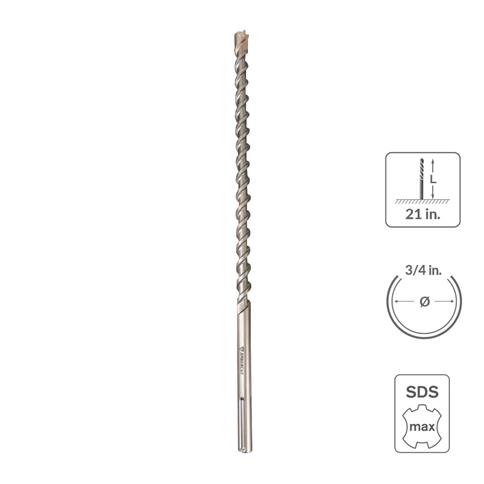 SABERCUT 3/4 in. x 21 in. SDS MAX 6-Cutter Carbide Tip Concrete & Rebar Hammer Drill Bit