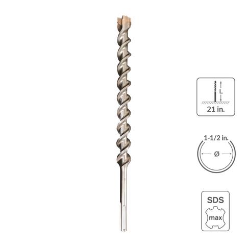 SABERCUT  1-1/2 in. x 21 in. SDS MAX 6-Cutter Carbide Tip Concrete & Rebar Hammer Drill Bit