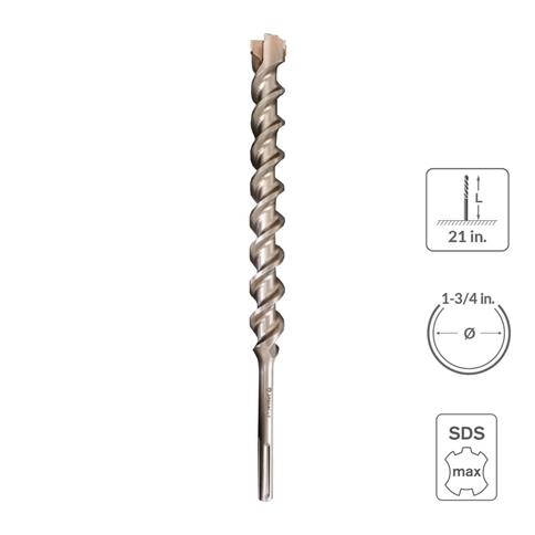 SABERCUT  1-3/4 in. x 21 in. SDS MAX 6-Cutter Carbide Tip Concrete & Rebar Hammer Drill Bit