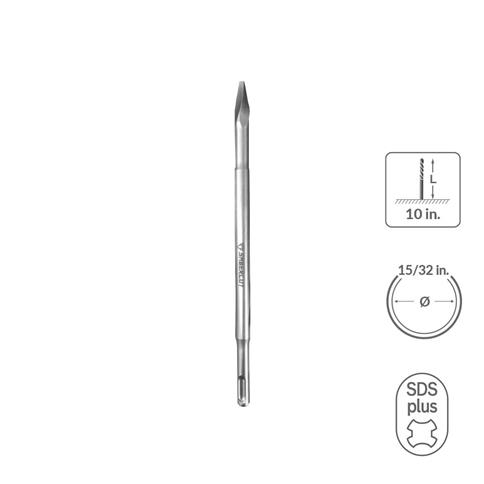 SABERCUT 15/32 in. x 10 in. SDS PLUS Helix Pointed Chisel Bit