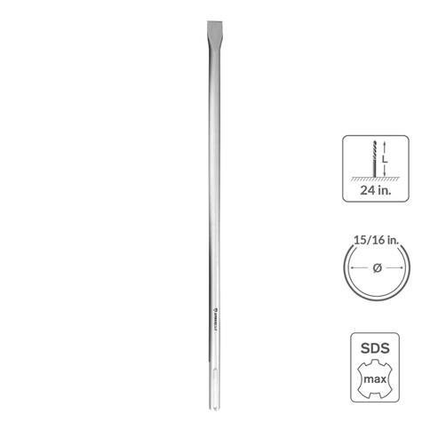 SABERCUT 15/16 in. x 24 in. SDS MAX Flat Chisel Bit