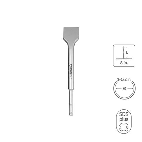 SABERCUT  1-1/2 in. x 8 in. SDS PLUS Angled Tile Chisel Bit