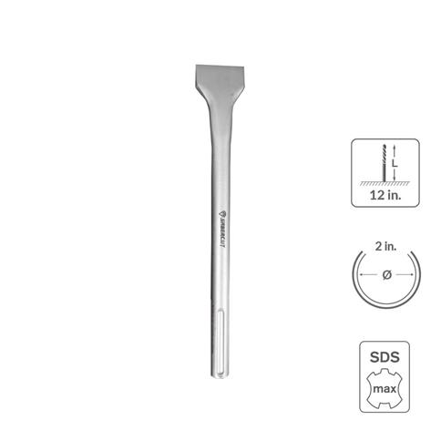 SABERCUT  2 in. x 12 in. SDS MAX Angled Tile Chisel Bit