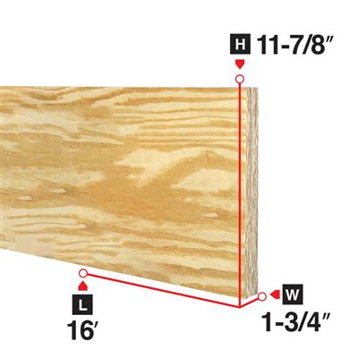 1-3/4 in. x 11-7/8 in. x 16 ft.  LVL Beam/Header 2.0E