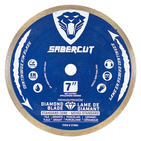 SABERCUT 7 in.  Tile Porcelain and Granite Continuous Diamond Blade