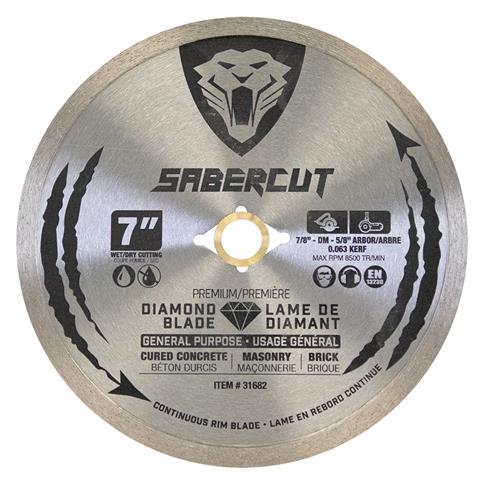 SABERCUT 7 in.  General Purpose Cured Concrete, Brick & Masonry Continuous Diamond Blade