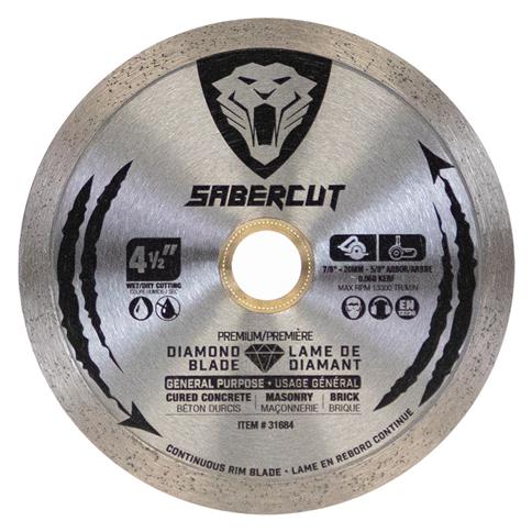 SABERCUT 4-1/2 in.  General Purpose Cured Concrete, Brick & Masonry Continuous Diamond Blade