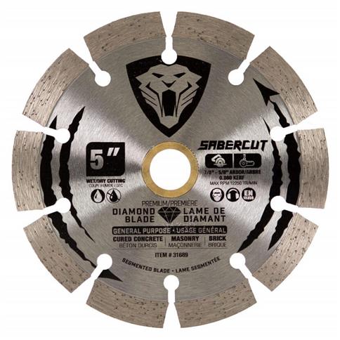 SABERCUT 5 in. General Purpose Cured Concrete, Brick & Masonry Segmented Diamond Blade