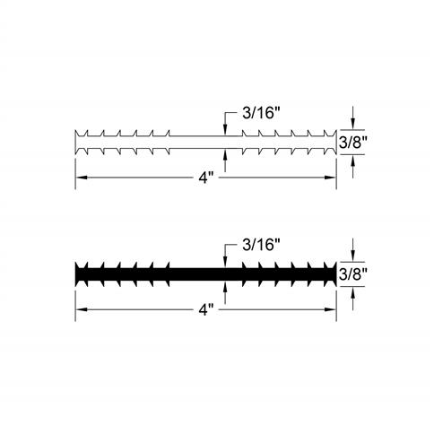 BoMetals FR-4316WS 4 in. x 3/16 in. x 50 ft. Style-781 Flat Ribbed Non-Virgin PVC Waterstop