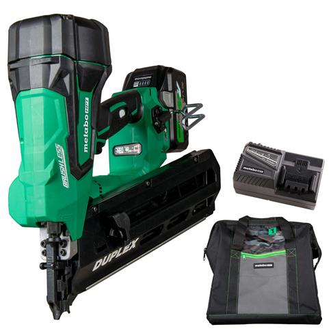 Metabo HPT NR3675DDM 36-Volt MultiVolt 3-1/2 in. 21-Degree Cordless Duplex Framing Nailer Kit