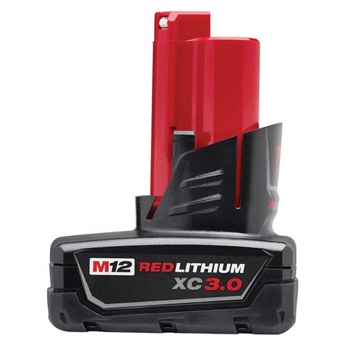 Milwaukee 48-11-2412 M12 12-Volt 3.0-Ah REDLITHIUM XC Lithium-Ion Battery (2-Pack)