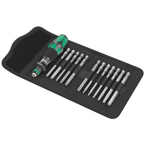 Wera 05004171001 Compact Bicycle Screwdriver and Bit Set (13-Piece)