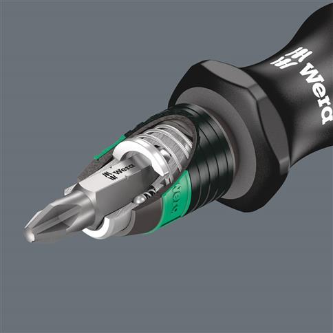 Wera 05104650001 846/8 1/4 in. Bitholding Quick-Release Chuck Screwdriver and 3-Flute Countersink Bits Set (8-Piece)