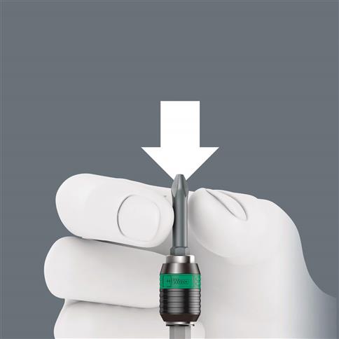 Wera 05104650001 846/8 1/4 in. Bitholding Quick-Release Chuck Screwdriver and 3-Flute Countersink Bits Set (8-Piece)