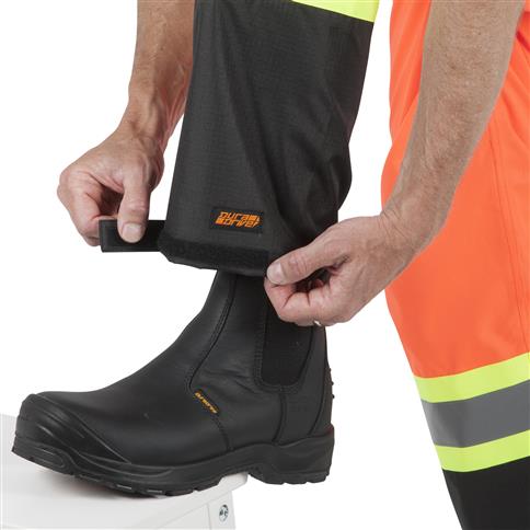 DURADRIVE MEN'S HI-VIS REFLECTIVE TAPE RIPSTOP RAIN PANTS - ORANGE