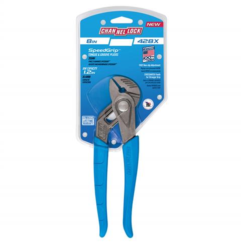 CHANNELLOCK 428X 8 in. SPEEDGRIP Straight Jaw Tongue and Groove Plier