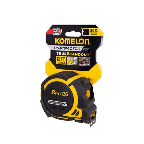  Komelon Contractor TS 8m/26 ft, 1-1/4in. wide blade Tape Measure