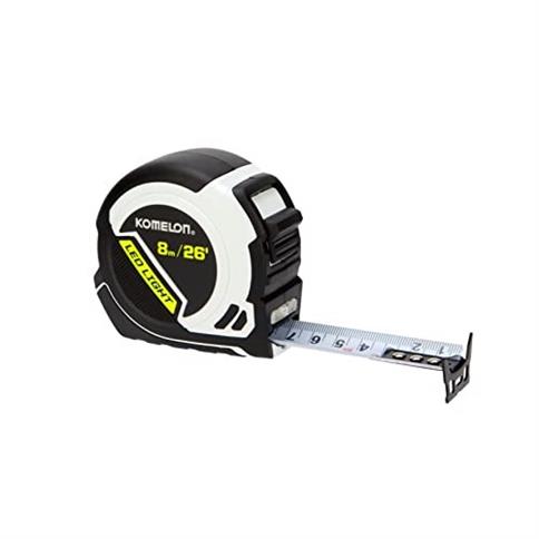 Komelon LED Metric 8m/26ft. Tape Measure