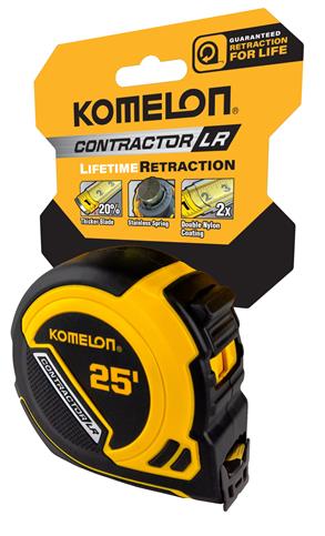 Komelon Lifetime Retraction Imperial 25ft. Tape Measure