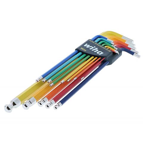 Wiha 66981 Imperial Ball End Colour Coded Hex L-Key Set (13-Piece)