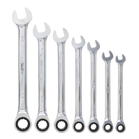Wiha 30393 SAE Ratcheting Combination Wrench Set (7-Piece)